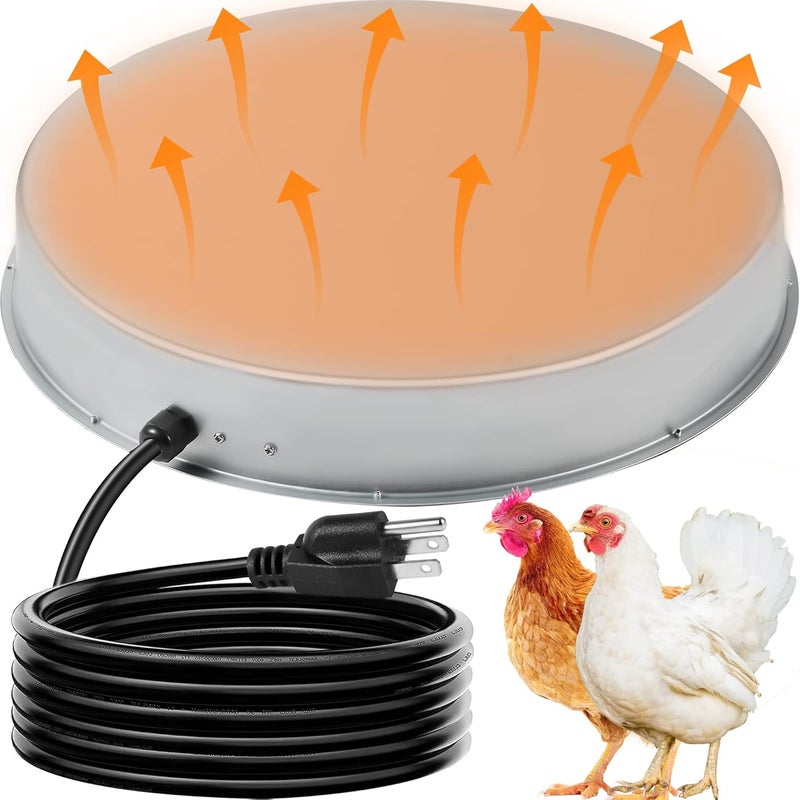 Zoblise Poultry Chicken Water Heater: Chicken Water Heater Base for Winter, for Plastic/Metal Poultry Watere Under 6 Gallons, Heated Waterer for Chickens 125W - Image 1